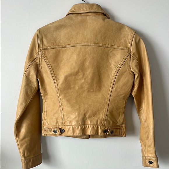 Vintage GAP Tan Leather Jacket - Picture 6 of 8